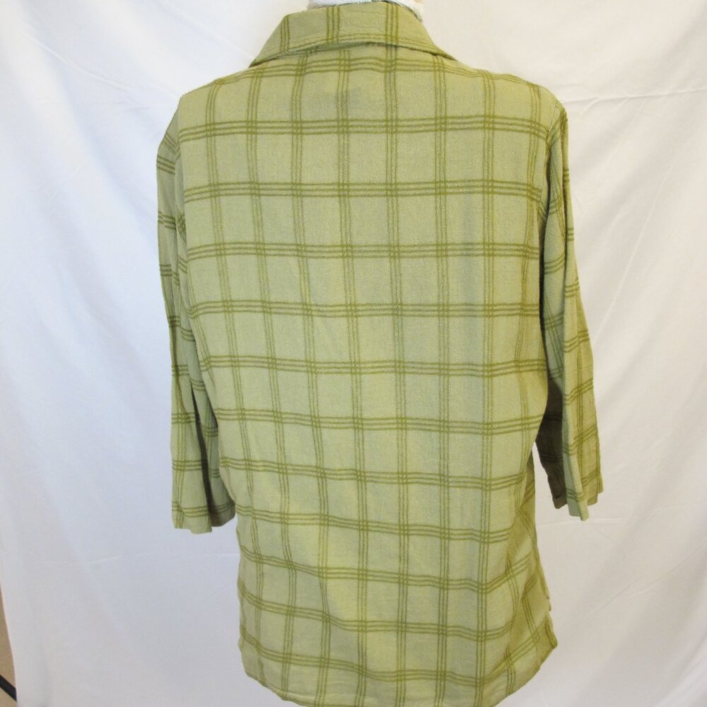 St. Germain Olive Green Windowpane Matched Set To… - image 2